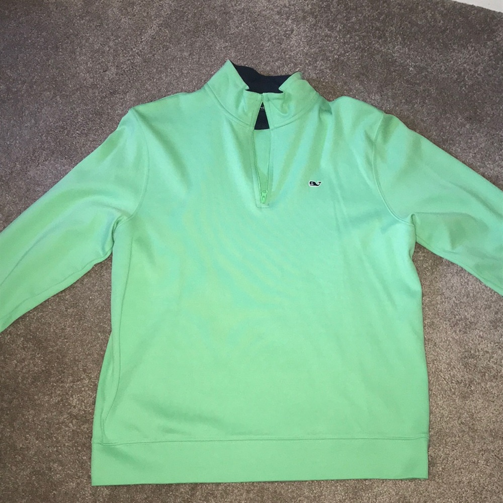 NWOT green vineyard vines long sleeve quarter zip